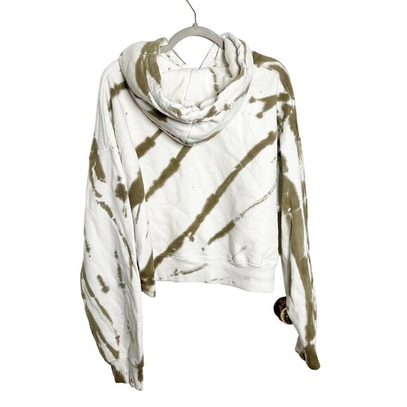 Good American Cropped & Cool Hoodie Putty Tie Dye Plus Size 4XL - Picture 3 of 6